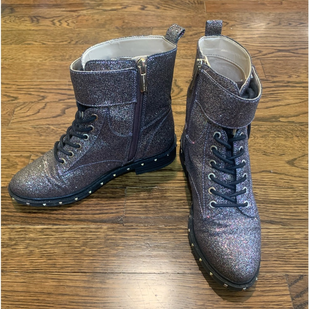 Vince Camuto girls sparkly Talori studded motorcycle boot. Size 1M. Worn once